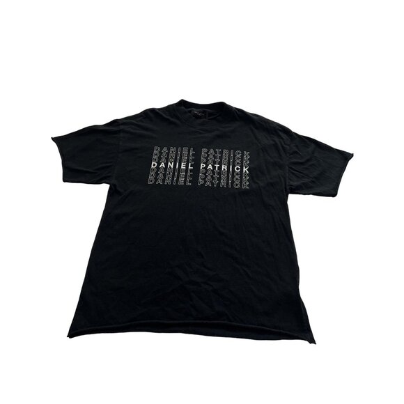 Daniel Patrick Logo T-Shirt in Black - Picture 1 of 3